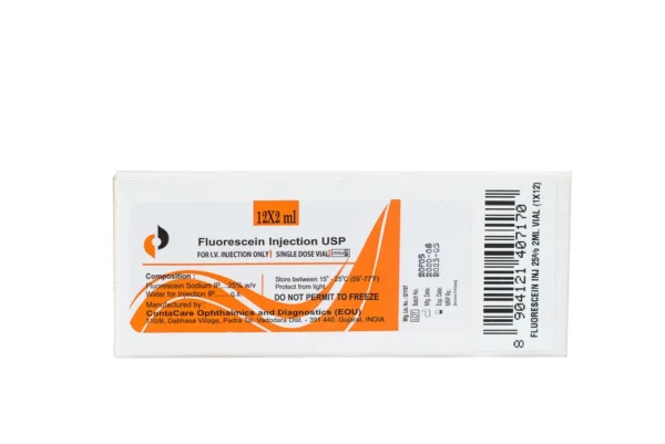 Fluoresceína Al 25% Caja Con 12 Viales De 5 ml